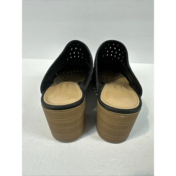 Lauren Conrad Bootie Heels Womens Size 8 Black Slip-On Block Heel Moto Shoes - Picture 4 of 8